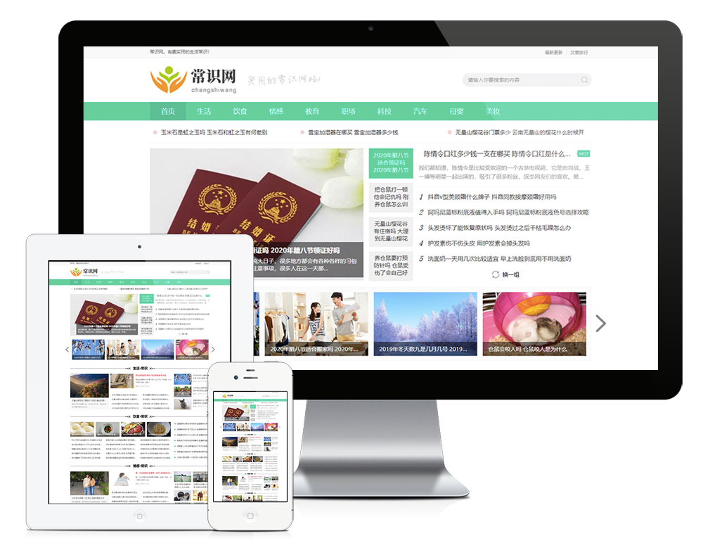 自媒体新闻网站模板|自媒体文章网站源码|常识网站源码-资源网